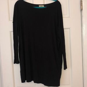 Black PIKO Long Sleeve Dress